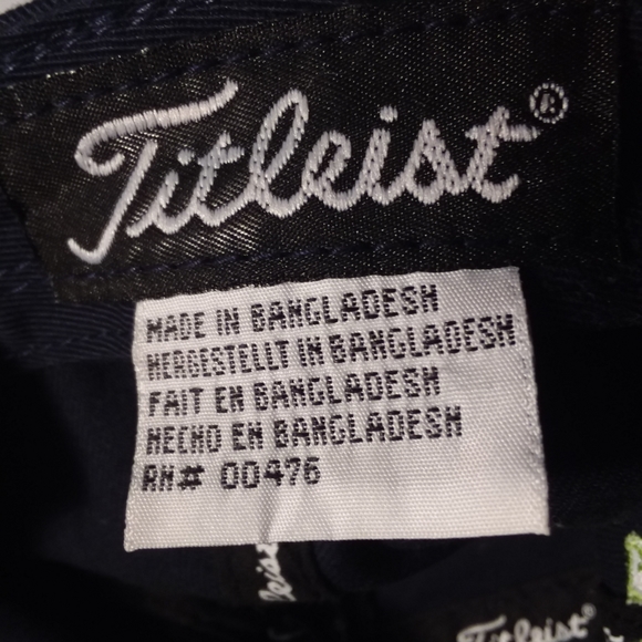 Titleist 156 Golf Baseball Cap Cotton Embroidered Dark Blue Strap Back Hat OSFM - Picture 11 of 15